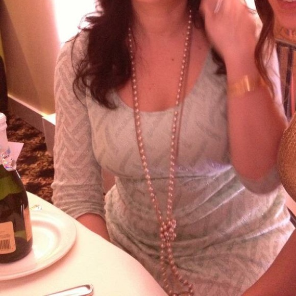 3/4 sleeve mint green dress - Picture 5 of 7